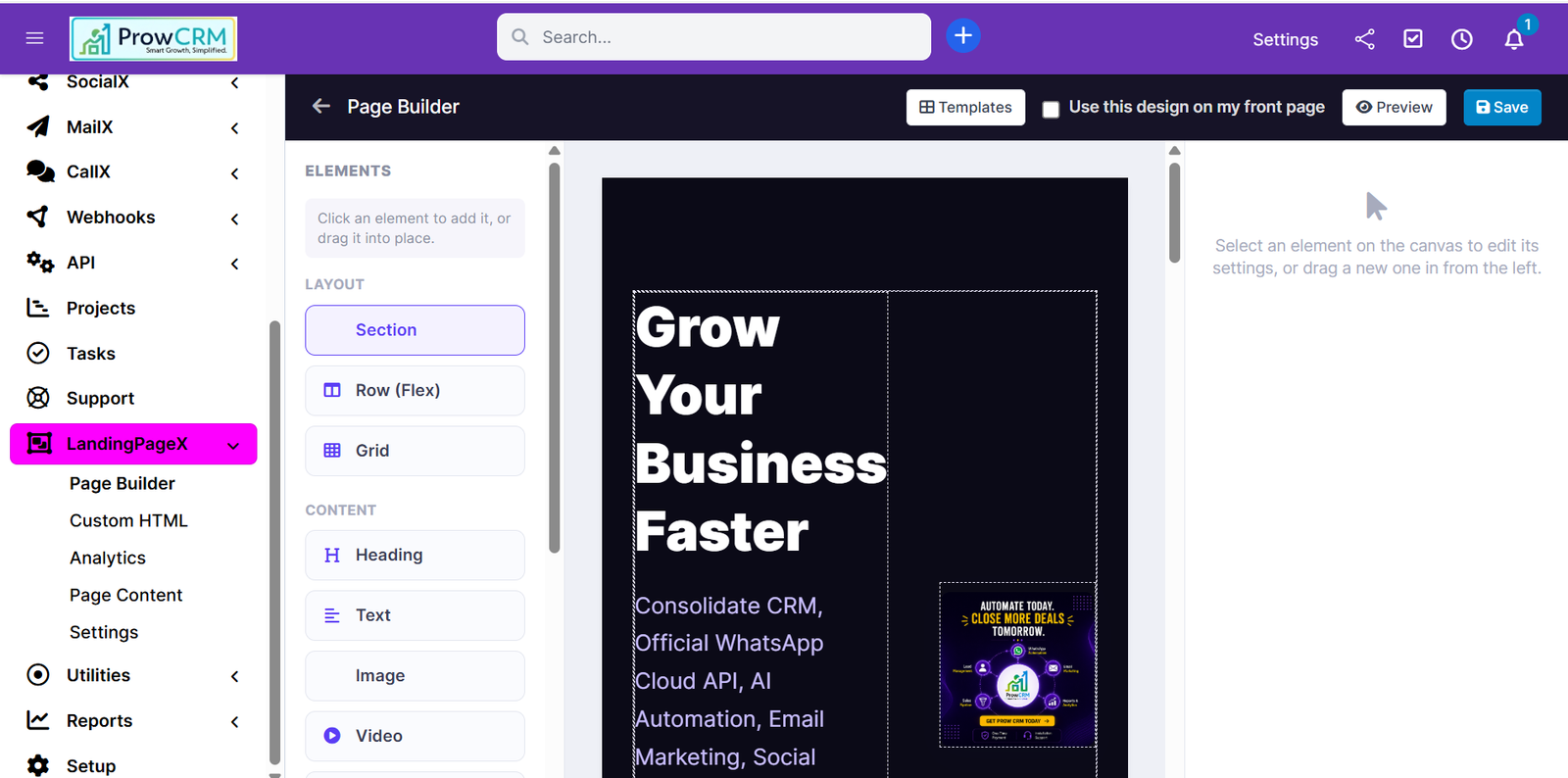 LandingPageX No-Code Drag & Drop Page Builder